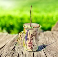 Image 4 of Wildflower Rustic Moon Candle Holder - Small Jar - 202505