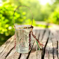 Image 2 of Wildflower Rustic Moon Candle Holder - Small Jar - 202505