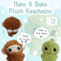 Image 4 of Muko the Monkey 🐵 ⋆˙⟡ Plush Keychain 