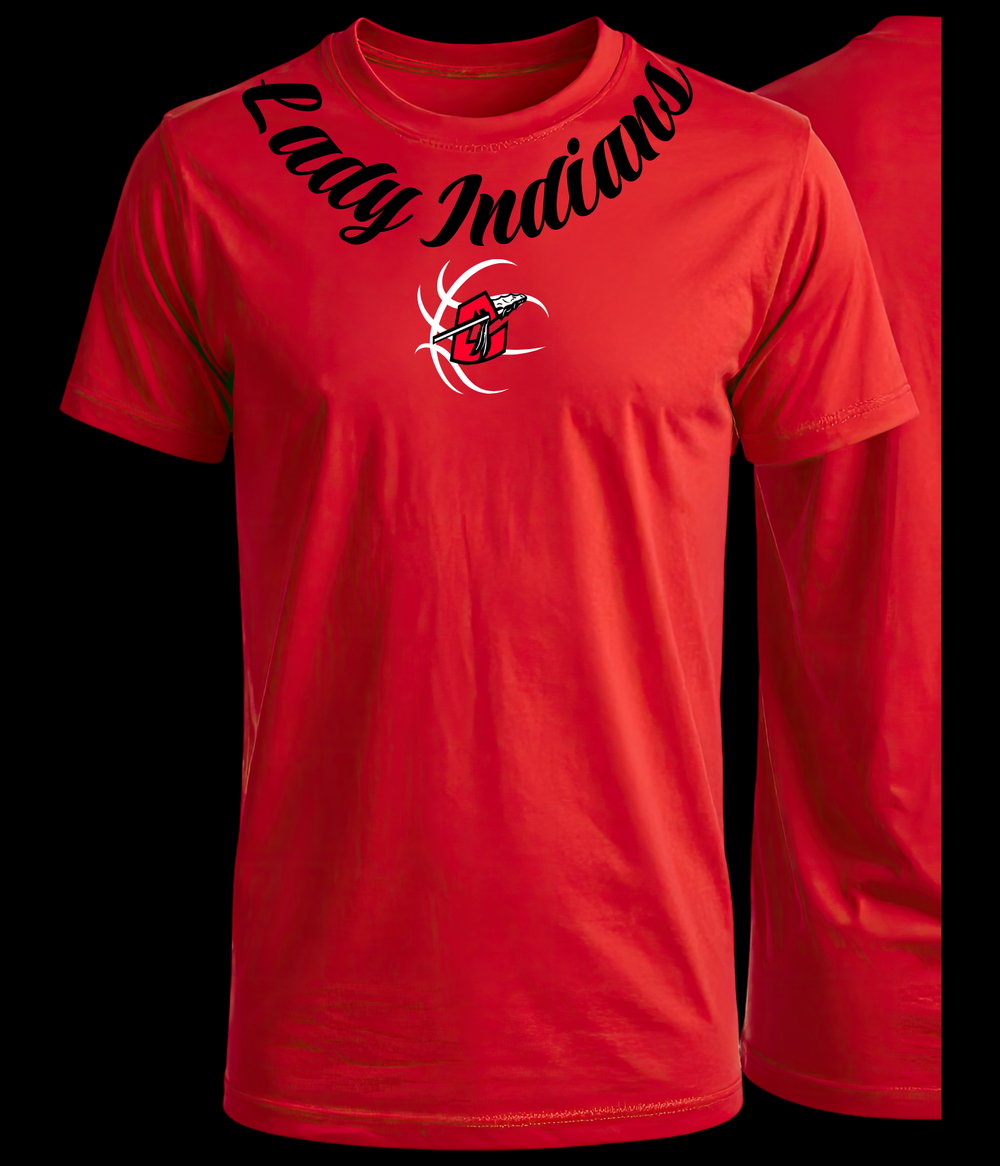 Image of Lady Indians Basketball Collar Tee