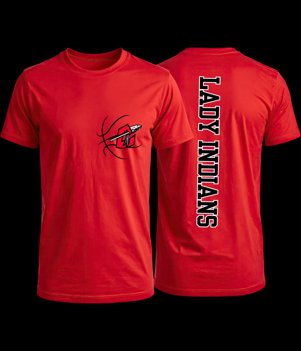 Image of Lady Indians Basketball Spine Tee