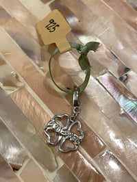 Image 1 of Sterling Silver Quad-Heart “Friends” Shamrock