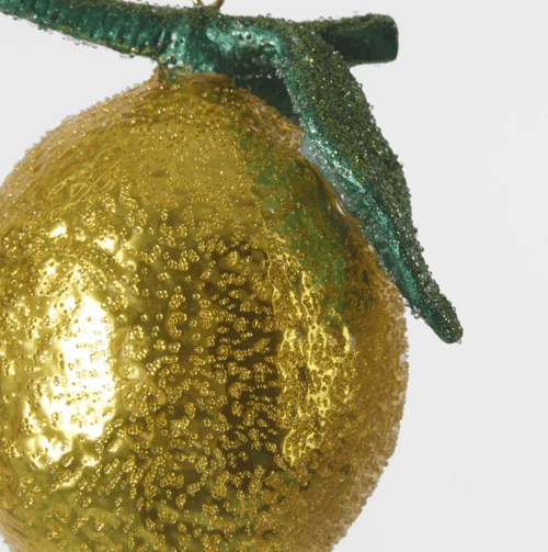 Image of La Dolce Vita Glitter Lemon Hanging Decoration