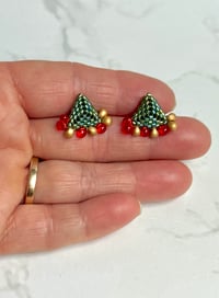 Image 2 of 3D Triangle Shiny Green, Red and Gold