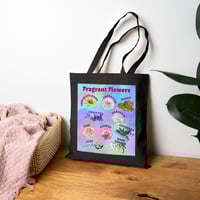 Image 4 of Fragrant Flowers Canvas Tote Bag – Floral Scent Guide Eco Shopper