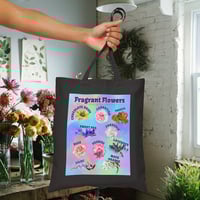 Image 5 of Fragrant Flowers Canvas Tote Bag – Floral Scent Guide Eco Shopper