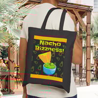 Image 6 of Just A Little Spiced Canvas Tote — "Nacho Bizzness" Design