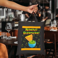 Image 7 of Just A Little Spiced Canvas Tote — "Nacho Bizzness" Design