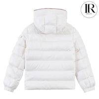 Image 2 of Moncler Bady Light Down Jacket – White Tricolor Trim