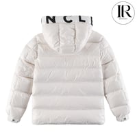 Image 2 of Moncler “Montgenevre Hood Logo” Puffer Jacket In White