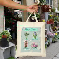 Image 6 of Botanic Blooms Canvas Tote — Flowers of the Water