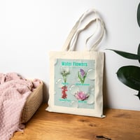 Image 5 of Botanic Blooms Canvas Tote — Flowers of the Water