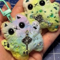 Image 1 of Gradient Marble Kitty Keychain