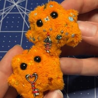 Image 1 of Mini Micro Orange Cat Keychain 