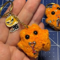 Image 3 of Mini Micro Orange Cat Keychain 