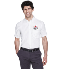 Image 1 of Embroidered Logo Men's Optimum Short-Sleeve Twill Shirt - 88194