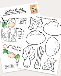 Image 1 of Dancing Dumplings Bunting Making Activity