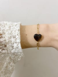 Image 1 of Bracelet Cœur // Œil de tigre