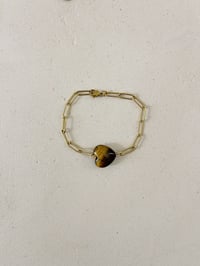 Image 2 of Bracelet Cœur // Œil de tigre