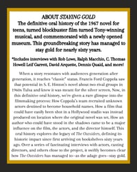 Image 5 of Staying Gold: The Oral History of The Outsiders Autographed by Danny Boy O'Connor