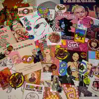 Image 1 of SANTA'S STOCKINGS - 23 TANK GIRL GIFTS - including Vinyl Stickers, Patch, Badge, Prints & More