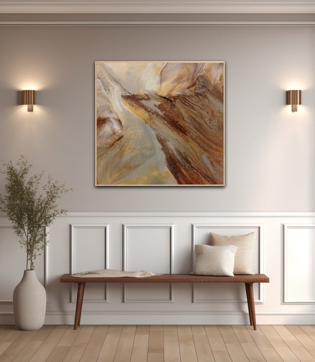 Coral Reef 102-102 cm. Framed 