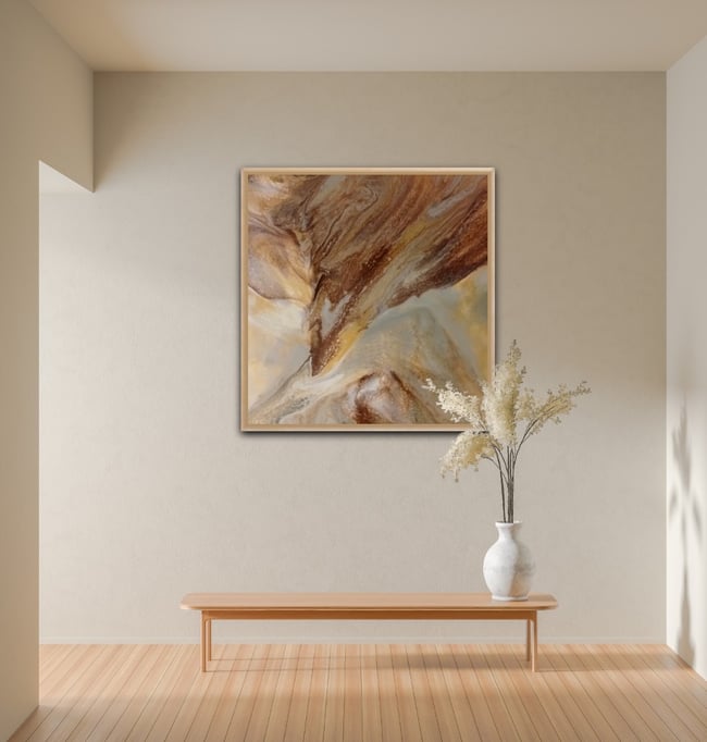 Coral Reef 102-102 cm. Framed 