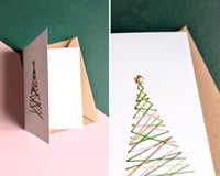 Image 1 of Carte brodée : sapin 