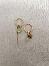 Image 2 of Ensemble 4 charms PEONIE vert clair 