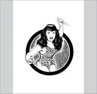 Bettie Page original pen and ink art