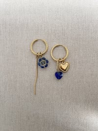 Image 2 of Ensemble 4 charms PEONIE bleu  