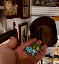 Image 2 of Statement Turquoise Ring Sterling Silver 