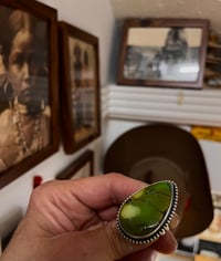 Image 3 of Statement Turquoise Ring Sterling Silver 