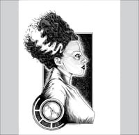The Bride of Frankenstein original pen and ink art