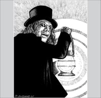 London After Midnight original pen and ink art