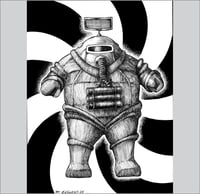 Twilight Zone Invaders original pen and ink art