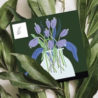 Image 1 of David's Tulips, square card