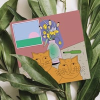 Image 1 of Cat people, square card