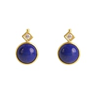 Image 1 of Art Deco Blue Lapis Earring