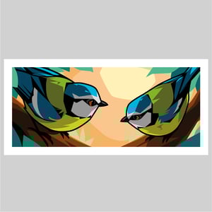 Image of Blue Tits - Landscape - Limited Edition