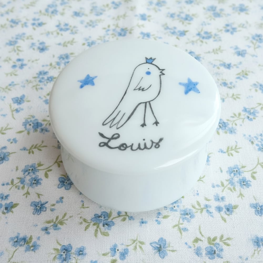 Image of Boîte à dents oiseau❤️ bleu