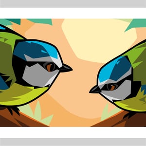Image of Blue Tits - Landscape - Limited Edition