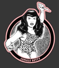 Jungle Betty 3" x 3.5"  sticker