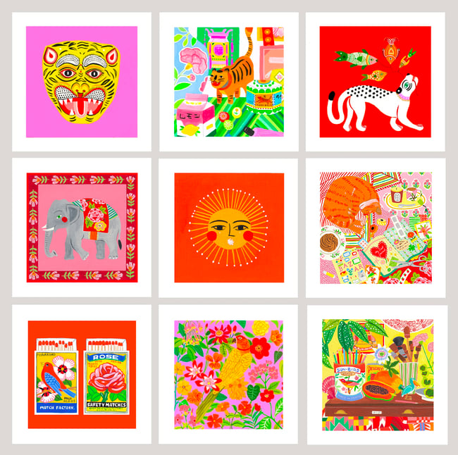 IMPRESSIONS GICLÉE  14X14 CM 