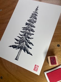 Image 3 of Tree of peaks, A3 screen print