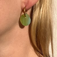 Image 2 of Boucles d'oreilles Vert d'eau