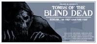Tombs of the Blind Dead BLUE 6" x 13"  Print