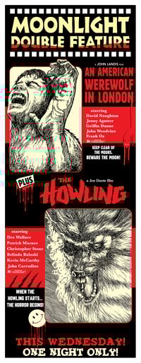 Moonlight Double Feature 14x36 Print