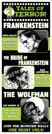 Tales of Terror Triple Feature 14x36 Print