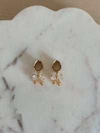 Image 1 of Crystal Rosebud Bows (Gold)